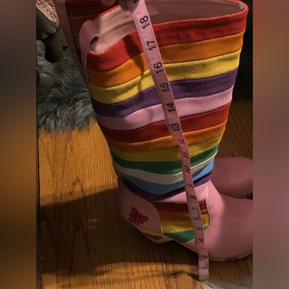 Lola Ramona ~ knee high rainbow boots~ excellent condition~woman 40 or USA 9-9.5 - Picture 12 of 16